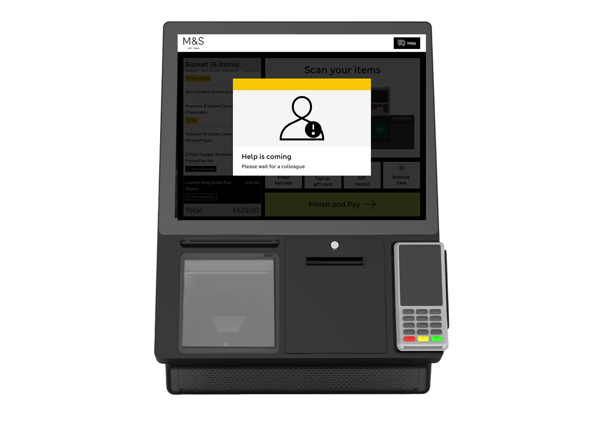 Self Checkout Error Messages · M&S