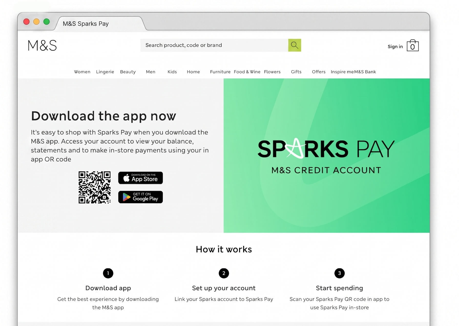 Sparks Pay — Redirected Journey