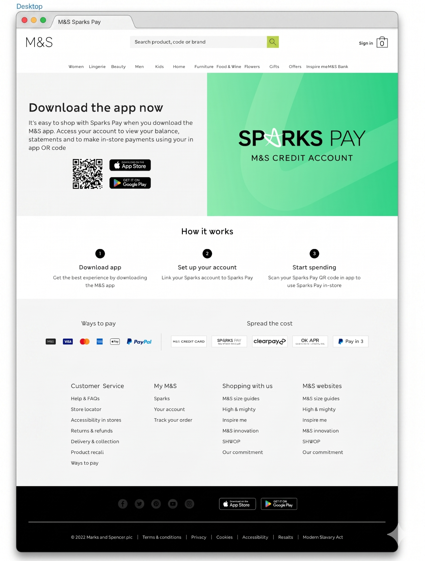 Sparks Pay — Redirected journey